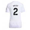 Manchester United Diogo Dalot #2 Bortedrakt Kvinner 2025-26 Kortermet
